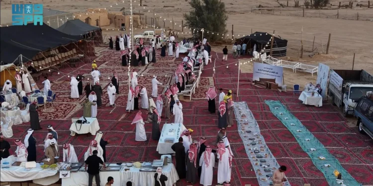 أهالي اليمامة يعيدون إحياء موقع المطيرية الأثري بإفطار رمضاني سنوي